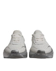 Dolce & Gabbana White Silver Daymaster Low Top Sneaker Shoes