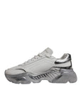 Dolce & Gabbana White Silver Daymaster Low Top Sneaker Shoes