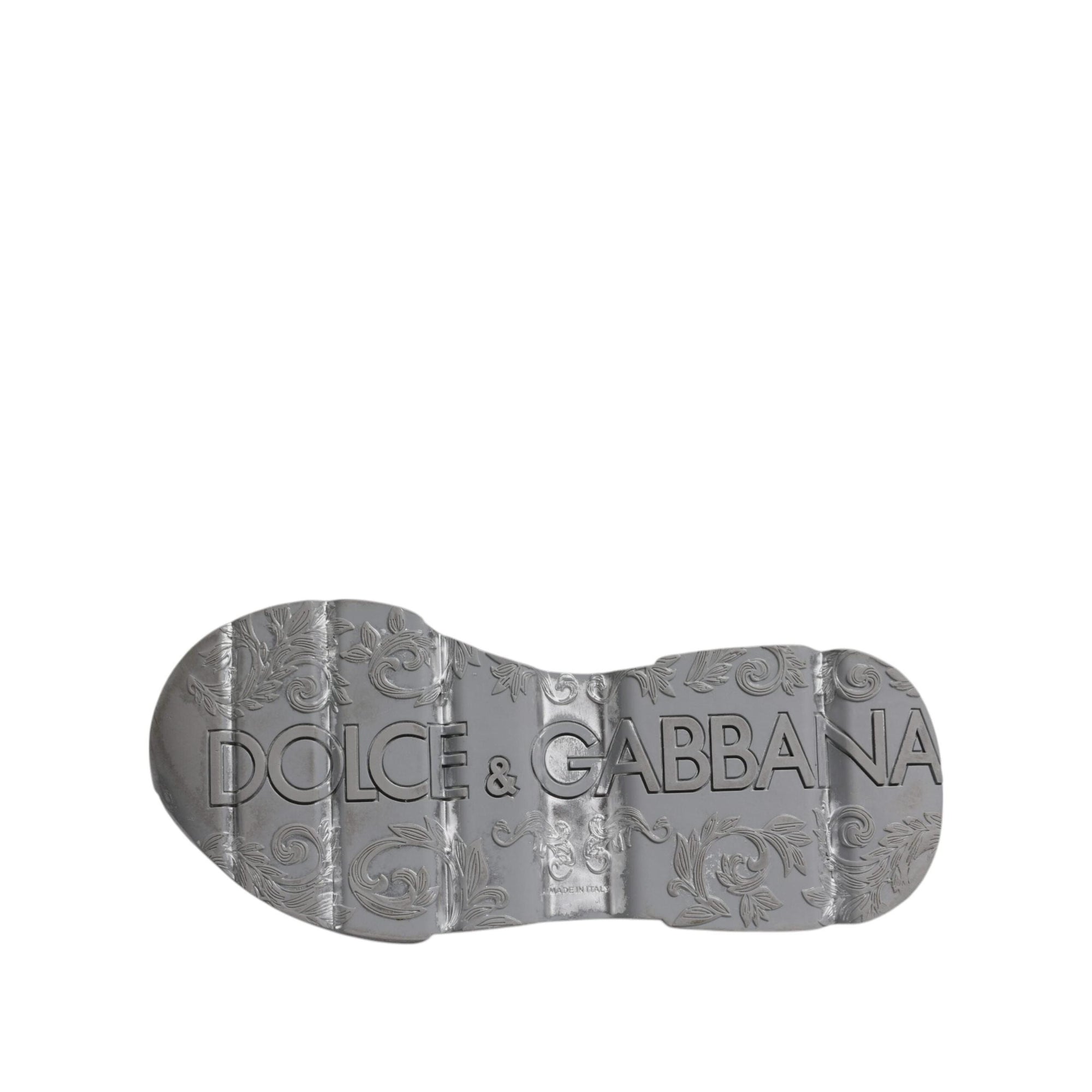 Dolce & Gabbana White Silver Daymaster Low Top Sneaker Shoes