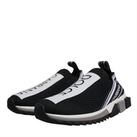 Dolce & Gabbana Black White Slip On Sorrento Sneakers Shoes