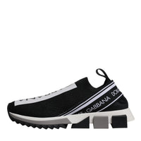 Dolce & Gabbana Black White Slip On Sorrento Sneakers Shoes