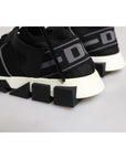 Dolce & Gabbana Black Mesh Sorrento Trekking Sneakers Shoes