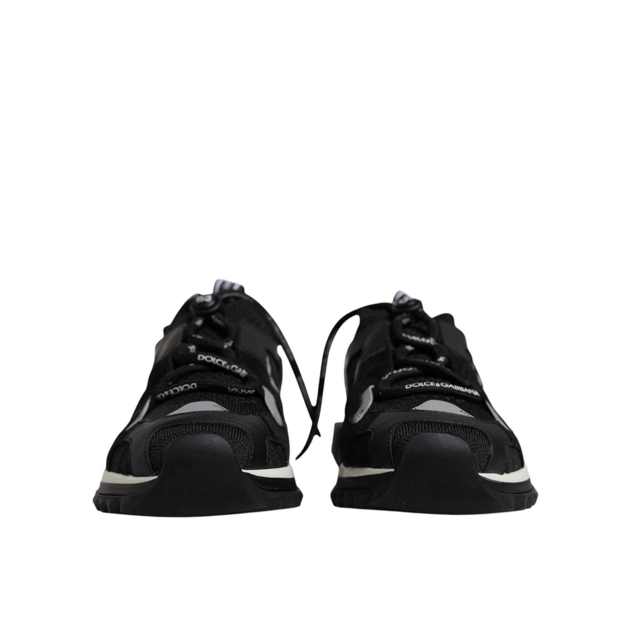 Dolce & Gabbana Black Mesh Sorrento Trekking Sneakers Shoes