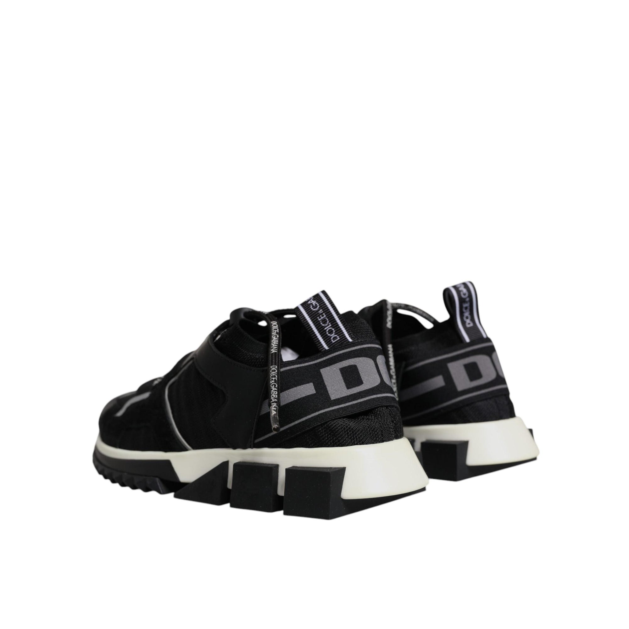 Dolce & Gabbana Black Mesh Sorrento Trekking Sneakers Shoes