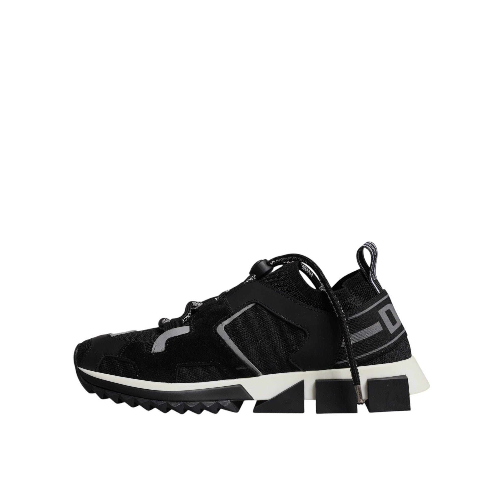 Dolce & Gabbana Black Mesh Sorrento Trekking Sneakers Shoes