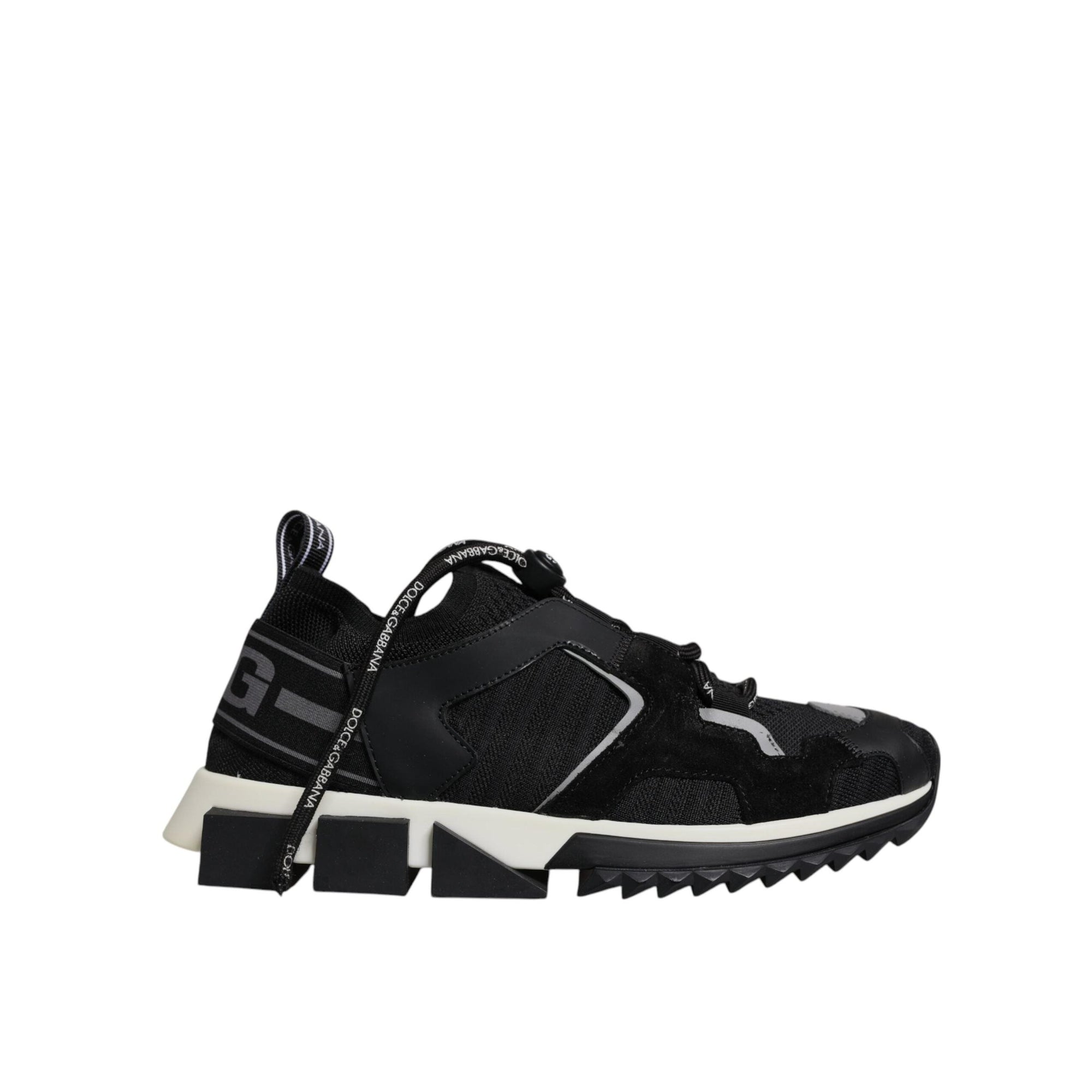 Dolce & Gabbana Black Mesh Sorrento Trekking Sneakers Shoes