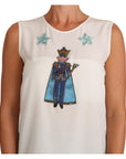 Dolce & Gabbana Enchanted Sequined Silk Sleeveless Top