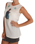 Dolce & Gabbana Enchanted Sequined Silk Sleeveless Top