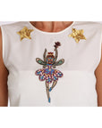 Dolce & Gabbana Enchanted Crystal-Embellished Silk Blouse