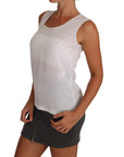 Dolce & Gabbana Elegant Sleeveless White Silk Blouse Top