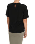 Dolce & Gabbana Elegant Lace Detailed Silk Blouse