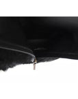 Dolce & Gabbana Black Xiangao Lamb Fur Leather Boots Shoes