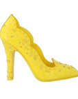 Dolce & Gabbana Yellow Crystal Heels CINDERELLA Shoes