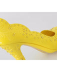 Dolce & Gabbana Yellow Crystal Heels CINDERELLA Shoes