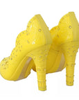 Dolce & Gabbana Yellow Crystal Heels CINDERELLA Shoes