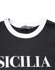 Dolce & Gabbana Black Sicilia Crew Neck Short Sleeve T-shirt