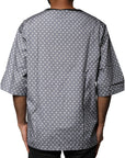 Dolce & Gabbana Gray Polka Dot Pin-Up Print Crew Neck T-shirt