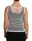 Dolce & Gabbana Elegant White Sheer Sleeveless Top