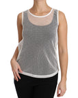 Dolce & Gabbana Elegant White Sheer Sleeveless Top