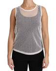 Dolce & Gabbana Elegant White Sheer Sleeveless Top