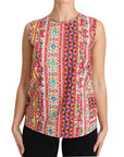 Dolce & Gabbana Carretto Print Pure Cotton Tank Top