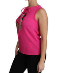 Dolce & Gabbana Elegant Pink Silk Family Tank Top Shirt