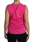 Dolce & Gabbana Elegant Pink Silk Family Tank Top Shirt