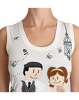 Dolce & Gabbana Elegant White Sleeveless Cotton Silk Shirt
