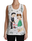 Dolce & Gabbana Elegant White Sleeveless Cotton Silk Shirt
