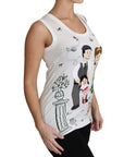 Dolce & Gabbana Elegant White Sleeveless Cotton Silk Shirt