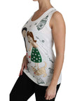 Dolce & Gabbana Elegant White Sleeveless Cotton Silk Shirt
