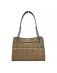 Michael Kors Susan Medium Chain Shoulder Tote Bag Driftwood