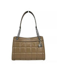 Michael Kors Susan Medium Chain Shoulder Tote Bag Driftwood