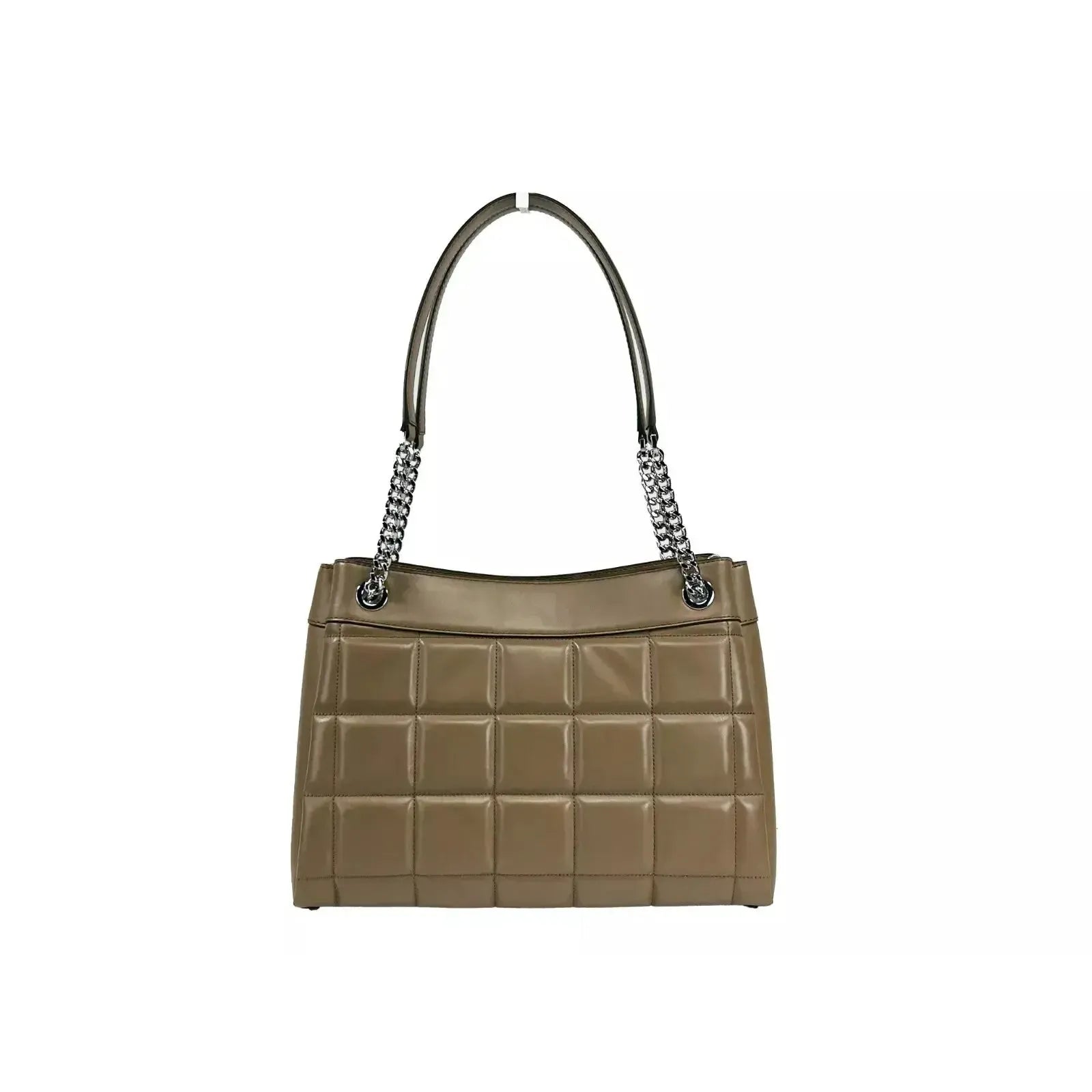 Michael Kors Susan Medium Chain Shoulder Tote Bag Driftwood