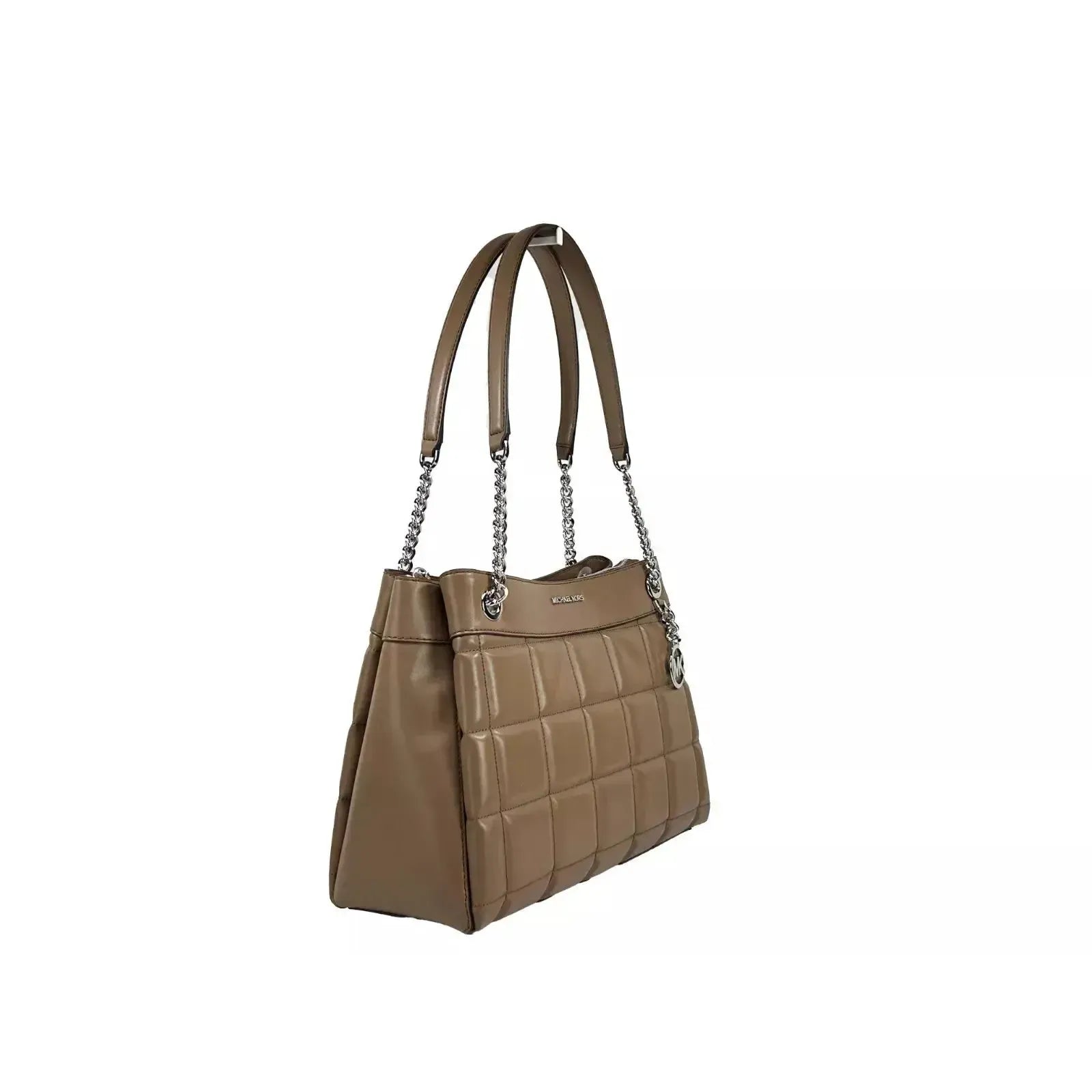 Michael Kors Susan Medium Chain Shoulder Tote Bag Driftwood
