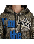 Dolce & Gabbana Im The Queen Multicolor Hoodie Sweatshirt