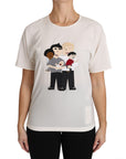 Dolce & Gabbana Elegant Silk Crewneck Blouse with Applique