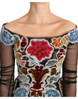 Dolce & Gabbana Elegant Floral Applique Long Sleeve Top
