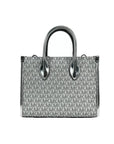 Michael Kors Mirella Signature Small Top Zip Tote Bag Silver