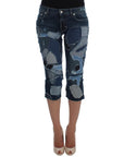 Dolce & Gabbana Chic Blue Patchwork Denim Shorts
