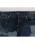 Dolce & Gabbana Chic Blue Patchwork Denim Shorts