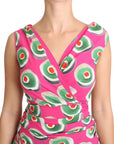 Dolce & Gabbana Sicilian Cake Print Sleeveless Silk Top