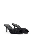 Dolce & Gabbana Black Cotton Sandal