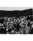 Dolce & Gabbana Sequined High Waist Designer Mini Shorts