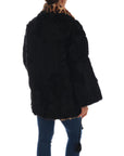 Dolce & Gabbana Elegant Black Lamb Fur Short Coat