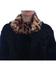 Dolce & Gabbana Elegant Black Lamb Fur Short Coat