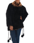 Dolce & Gabbana Elegant Black Lamb Fur Short Coat