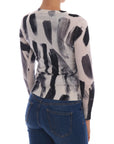 Dolce & Gabbana Elegant Silk Stroke-Pattern Sweater