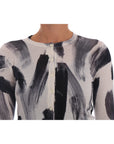 Dolce & Gabbana Elegant Silk Stroke-Pattern Sweater