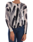 Dolce & Gabbana Elegant Silk Stroke-Pattern Sweater